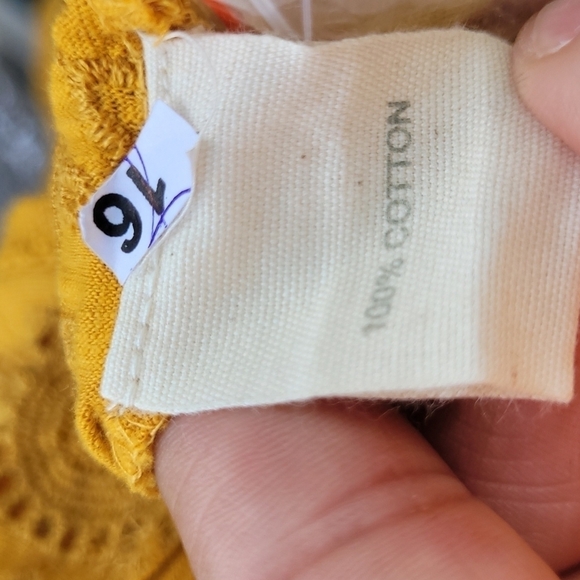 Anthropologie Forever That Girl Gold Orange Lace Embroidered Blouse Size XS - Picture 7 of 12